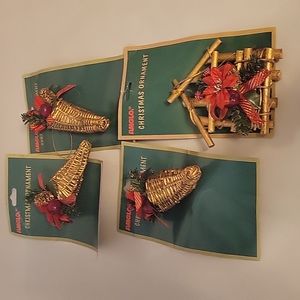 4 Amglo Christmas Ornaments